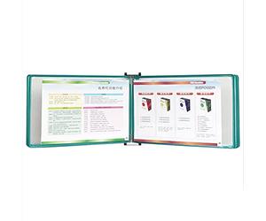 Système de référence mural Durable, organisateur 5 poches, présentoir catalogue for le bureau et la maison, dossiers métalliques, Mode paysage(Green)