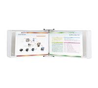 Système de référence mural magnétique durable, organisateur 10 poches, présentoir catalogue for le bureau et la maison, dossiers métalliques, mode paysage(White)