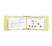 Système de référence mural magnétique durable, organisateur 10 poches, présentoir catalogue for le bureau et la maison, dossiers métalliques, mode paysage(Yellow)