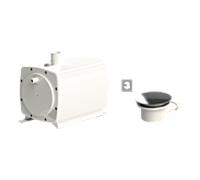 Système de relevage des eaux usées SFA SaniFloor 0051P pour receveur de douche extra-plat, hauteur totale 57 mm, blanc