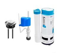 Système de remplacement de bouton de chasse d'eau avec double mécanisme de chasse d'eau et valve de remplissage d'économie d'eau pour kit de réparation de réservoir de toilettes en plastique de haute