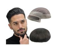système de remplacement de cheveux pour hommes Pièces de cheveux humains Mono & Pu, toupet for hommes, unités de cheveux, système de remplacement de cheveux masculins, prothèse capillaire postiche pou