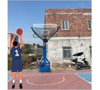 Système de retour de basket-ball portable, rebond automatique avec cadre en métal rotatif à 180°, grand filet pour intérieur/extérieur