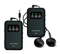 Système de Retour Intra-auriculaire sans Fil Compact Noir pour Scène | Transmission sans Fil, Son Clair, Boîtier ABS Léger, Émetteur-récepteur, Usage Studio, Répétition, Concert