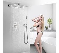 Système De Robinet De Douche Nickel De 16 Pouces De 16 Pouces Avec Soupape