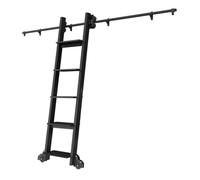 Système de roulettes coulissant pour bibliothèque, kit d'échelle de 1 à 6 m, rails de guidage métalliques pour échelle mobile, ensemble complet d'accessoires pour grenier et placard, système