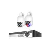 Système De Sécurité avec Caméra PTZ POE 8 Canaux MP 4K, Zoom X8, Double Objectif, Détection Humaine, Enregistrement, Kit Protection Vidéosurveillance(None,8CH NVR 2pcs Cameras)