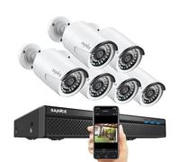 Système de sécurité CCTV, Kit NVR 5MP, Caméra IP étanche pour l'extérieur, Beige, Aucune