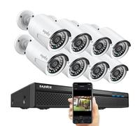 Système de sécurité CCTV, Kit NVR 5MP, Caméra IP étanche pour l'extérieur, Rose, Aucune