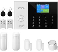 Système de sécurité domestique, connexion sans fil, intégration smart home, capteurs de porte/fenêtre, 4G WiFi Kit B, prise EU