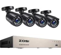 Système de sécurité domestique, H265+ DVR, vision nocturne, 8Ch DVR avec 4 cams, aucune