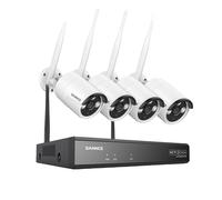Système de sécurité, résolution vidéo 5MP, entrées sans fil 10CH, vision nocturne jusqu'à 30 mètres, CAMERAS 4STK, 1T