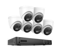 Système De Sécurité Vidéo Réseau POE 8 Canaux 4K, 8MP H.265+ NVR avec Enregistrement Audio, Caméra IP Résistante Aux Intempéries, Kit CCTV DéTection De Mouvement(2T,8CH 6PCS NVR Kit)