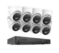 Système De Sécurité Vidéo Réseau POE 8 Canaux 4K, 8MP H.265+ NVR avec Enregistrement Audio, Caméra IP Résistante Aux Intempéries, Kit CCTV DéTection De Mouvement(2T,8CH 8PCS NVR Kit)