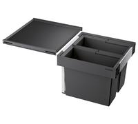 Système de séparation des déchets Blanco Flexon II, Aluminium, plastique, noir, 45 cm Unterschrank