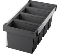 Système de séparation des déchets Blanco Flexon II, Aluminium, plastique, noir, 90 cm Unterschrank