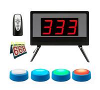 Système de Sonnerie de réponse au Quiz sans Fil, Ensemble de sonneries de Jeu sans Fil, Distance Effective de 50 mètres, idéal pour Les compétitions et l'apprentissage interactif(4 Group)