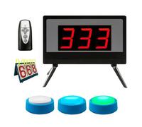 Système de Sonnerie de réponse au Quiz sans Fil, Ensemble de sonneries de Jeu sans Fil, Distance Effective de 50 mètres, idéal pour Les compétitions et l'apprentissage interactif(3 Group)