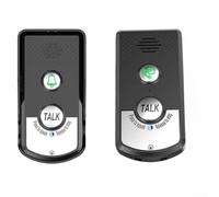 Système de sonnette interphone, portée de 1 km audio bidirectionnel, étanchéité IP54, batterie rechargeable pour la maison, le bureau et l'appartement, 1 paire (noir)