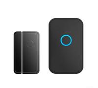 Système de sonnette sans fil pour porte et fenêtre - 52 sons d'invite - Mélodie d'alarme - Convient pour la sécurité domestique et professionnelle - Noir