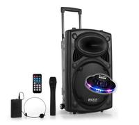 Système de Sono Portable 12" 700W - USB/BT/REC/VOX + 2 Micros VHF - Ibiza Sound PORT12VHF-BT