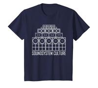 Système de sonorisation Culture Dub Reggae T-Shirt, Enfant, Bleu Marine, 4 Ans