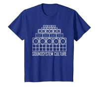 Système de sonorisation Culture Dub Reggae T-Shirt, Enfant, Bleu Royal, 4 Ans