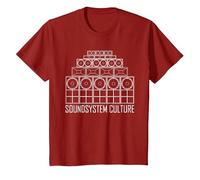 Système de sonorisation Culture Dub Reggae T-Shirt, Enfant, Canneberge, 4 Ans