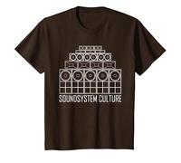 Système de sonorisation Culture Dub Reggae T-Shirt, Enfant, Marron, 4 Ans