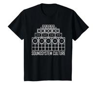 Système de sonorisation Culture Dub Reggae T-Shirt, Enfant, Noir, 4 Ans