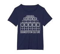 Système de sonorisation Culture Dub Reggae T-Shirt, Femme Grandes Tailles, Bleu Marine, 4X