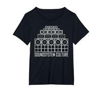 Système de sonorisation Culture Dub Reggae T-Shirt, Femme Grandes Tailles, Noir, 4X