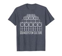 Système de sonorisation Culture Dub Reggae T-Shirt, Homme, Bleu Chiné, 4XL