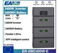Système de stockage d'énergie intelligent pour balcon EASUN POWER 2.4KW avec batterie 2.4KWH, compatible avec la connexion au réseau, WIFI Invertisseur 2400W + Batterie 2400WH