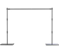 Système de support de fond, barre transversale réglable, sac de transport portable, Tout noir 24x3M
