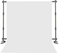 Système de support de l'arrière-plan, barre transversale réglable, construction robuste, 27x34 Avec blanc