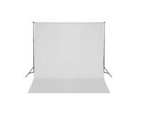 vidaXL Système de support de toile de fond 600 x 300 cm Blanc