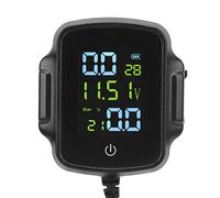Système de Surveillance de la Pression des Pneus pour Motos, TPMS sans Fil avec 2 Capteurs Externes, Chargement USB 12 V pour Téléphones Portables, Vérifiez la Pression de Vos