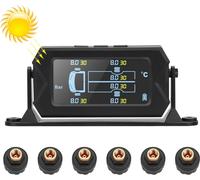 système de surveillance de la pression des pneus sans fil solaire 8 bars TPMS 6 capteurs externes pour bus à 6 roues