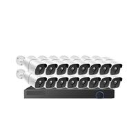 Système De Surveillance POE 32 Canaux 4K 8MP NVR avec Caméra Dôme IP, Détection Humaine Extérieure, Kit Vidéosurveillance 16, Accès À Distance DéTection De Mouvement(2T,32CH NVR 16 PCS cam)