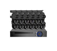 Système De Surveillance POE 6MP, Double Objectif, PTZ, Caméra Sécurité, Kit Vidéosurveillance NVR 16canaux, Audio Bidirectionnel(None,16CH and 12PCS 6MP)