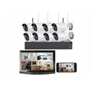 VisorTech Système de Surveillance sans Fil avec enregistreur et 8 caméras DSC-1920.app