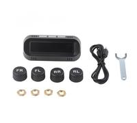 Système de surveillance solaire de la pression des pneus avec capteurs TPMS externes - Alarme de pression et de température en temps réel pour voitures, SUV, monospaces et