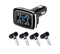 Système De Surveillance TPMS La Pression Des Pneus Voiture, Capteurs Allume-cigare, Port USB, Systèmes D'alarme Sécurité Automobile DéTection PréCise(Internal sensor)