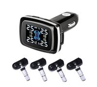 Système De Surveillance TPMS La Pression Des Pneus Voiture, Capteurs Allume-cigare, Port USB, Systèmes D'alarme Sécurité Automatique DéTection PréCise(Internal sensor)