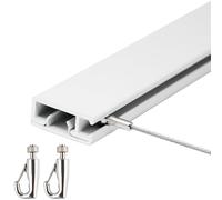 Système de suspension caché, rail flexible avec couvercle décoratif pour affichage de photos sans clous au bureau, à la maison, au musée