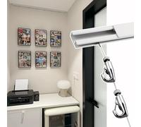 Système de Suspension de Rails d'image Clear Image Suspendue String avec Rail Personnalisable, Peinture kit Suspendu pour Exposition d'images, Salon de décoration Murale du Salon (Câble 4,9