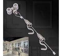 Système de Suspension de Rails d'image de 4,9 Pieds de Long avec différents Crochets de quantité, galerie décorative/Piste à Domicile, Plusieurs œuvres Peuvent être suspendues, Un kit de