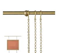 Système De Suspension Galerie en Laiton, Rail Mural Ajustable avec Chaînes Coulissantes, Système De Galerie D'Art avec Chaînes Et Crochets, pour Peintures, Photos, Cadres(1.95m (76.8in))