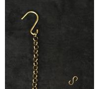Système de Suspension pour cimaise dorée de 99 cm avec Anneaux en D et Crochets en S, Fil de Cadre réglable pour Panneaux et Panneaux d'affichage, matériel de Suspension Flexible (1 pièce)